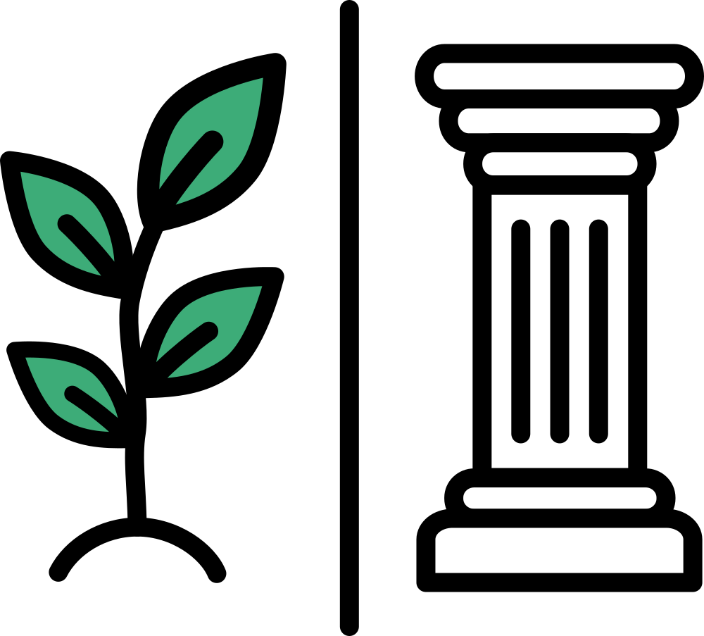Plants and Pillars Logo